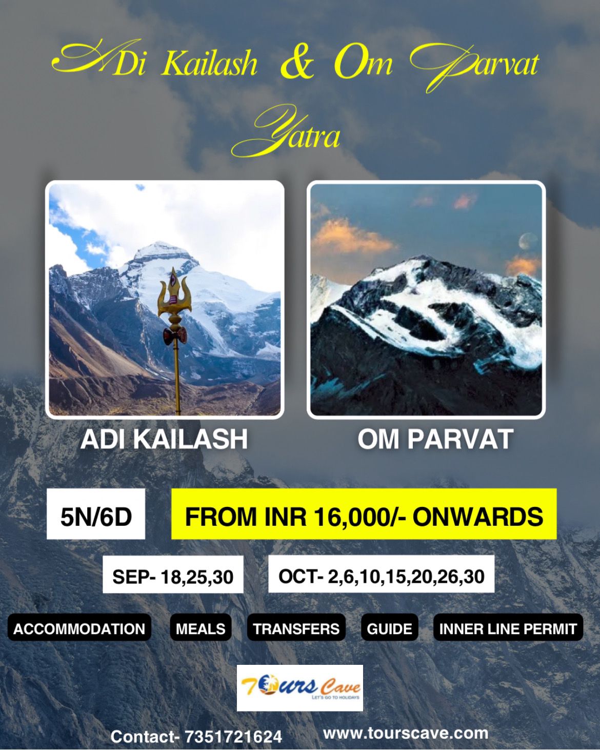 Adi Kailash, Om Parvat tour